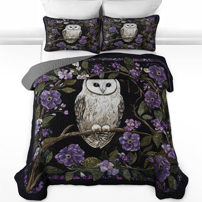 Shineful All Season Quilt 3-Piece Set - Enchanted Owl Garden