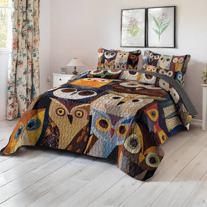 Shineful All Season Quilt 3-Piece Set - Hoots of Harmony