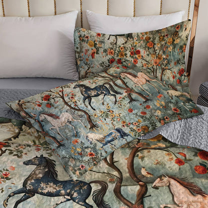 Shineful Quilt 3-Piece Set Mystical Steeds