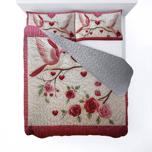 Shineful All Season Quilt 3-Piece Set Hummingbird Love