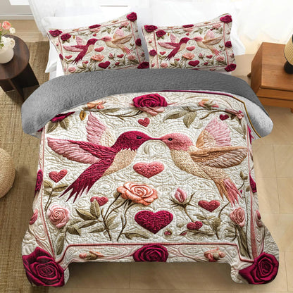 Shineful All Season Quilt 3-Piece Set Wings of Romance