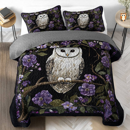 Shineful All Season Quilt 3-Piece Set - Enchanted Owl Garden