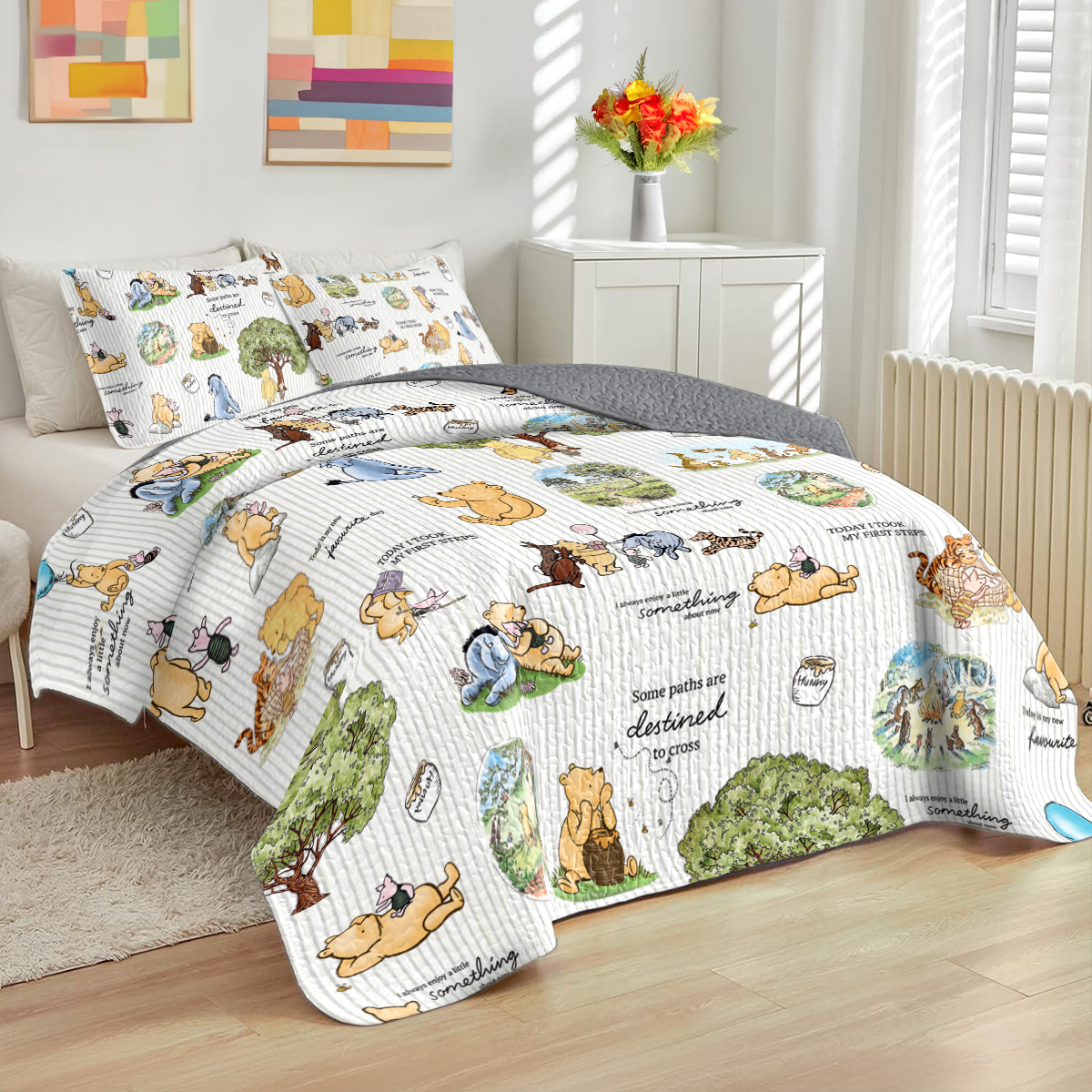 Shineful All Season Quilt 3-Piece Set Pooh Dreams