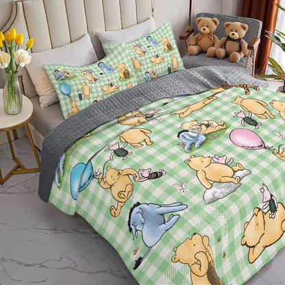 Shineful All Season Quilt 3-Piece Set Pooh Whispers of the Hundred Acre