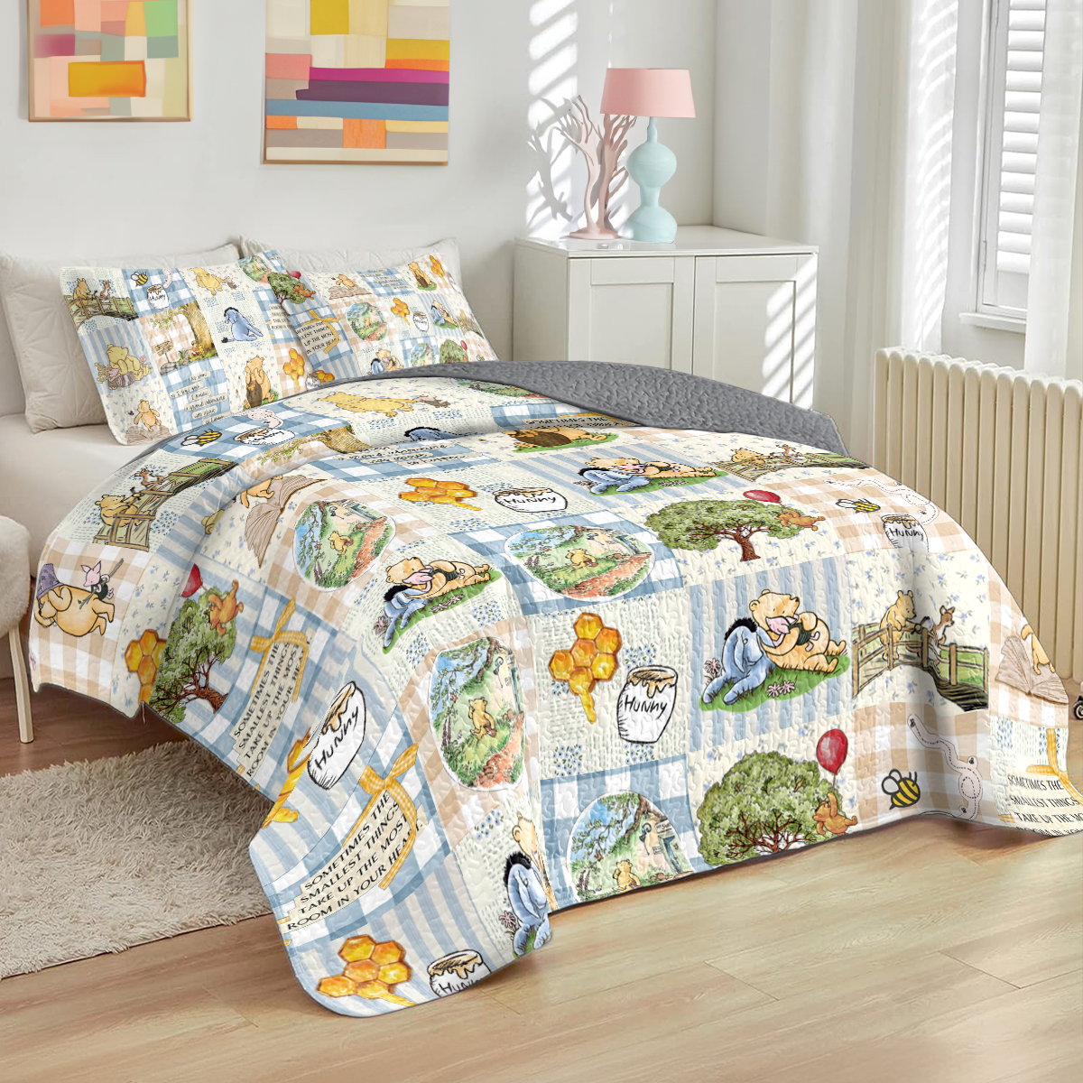 Shineful All Season Quilt 3-Piece Set Pooh Charm