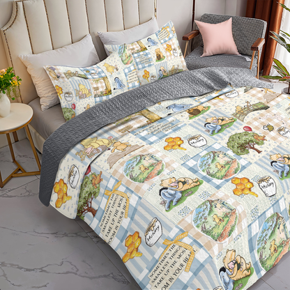 Shineful All Season Quilt 3-Piece Set Pooh Charm