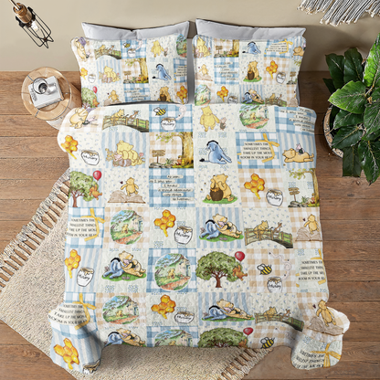 Shineful All Season Quilt 3-Piece Set Pooh Charm