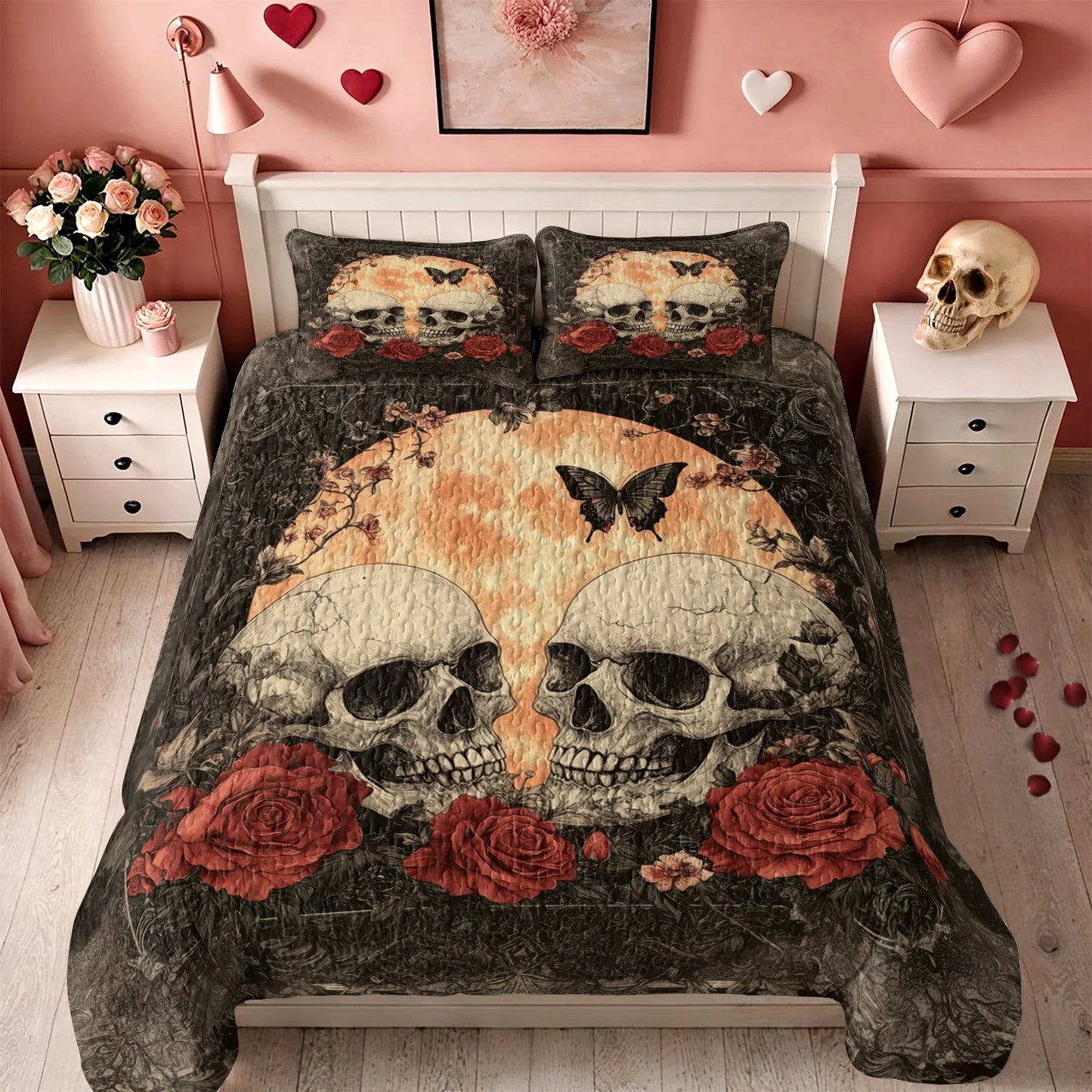 Shineful All Season Quilt 3-Piece Set - Eternal Love Gothic