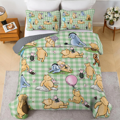 Shineful All Season Quilt 3-Piece Set Pooh Whispers of the Hundred Acre