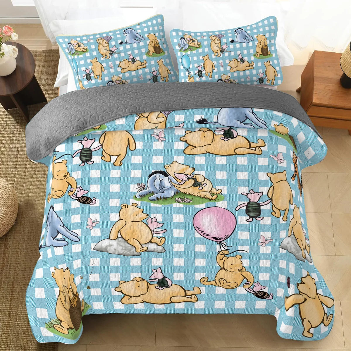 Shineful All Season Quilt 3-Piece Set Winnie the Pooh Picnic