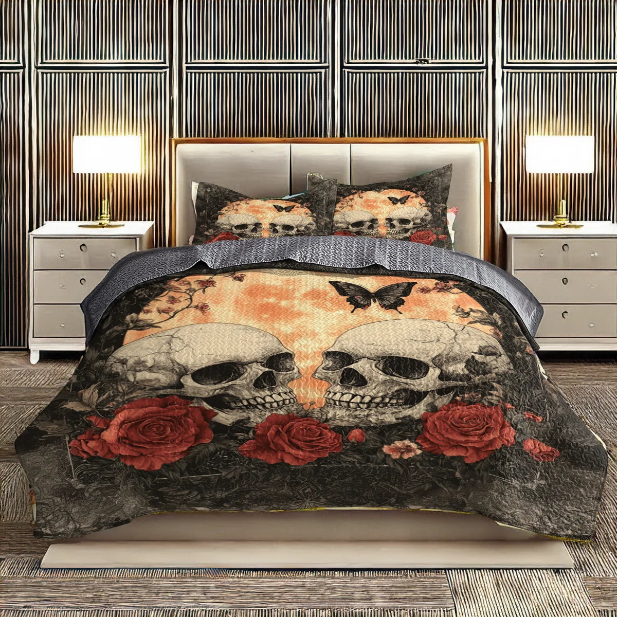 Shineful All Season Quilt 3-Piece Set - Eternal Love Gothic