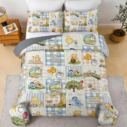 Shineful All Season Quilt 3-Piece Set Pooh Charm