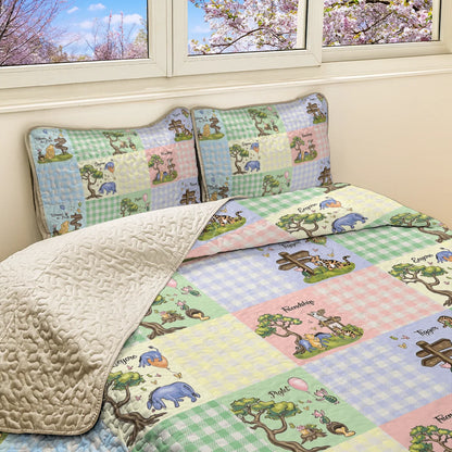 Shineful All Season Quilt 3-Piece Set Winnie the Pooh Patchwork Dreams