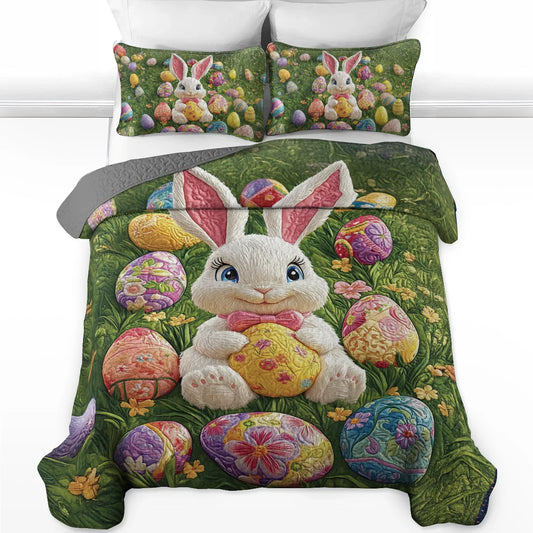 Shineful All Season Quilt 3-Piece Set - Easter Bunny