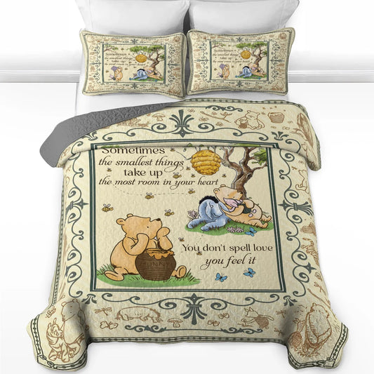 Shineful All Season Quilt 3-Piece Set Winnie the Pooh Cozy