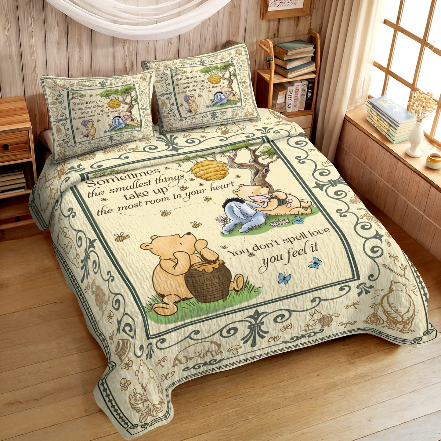 Shineful All Season Quilt 3-Piece Set Winnie the Pooh Cozy