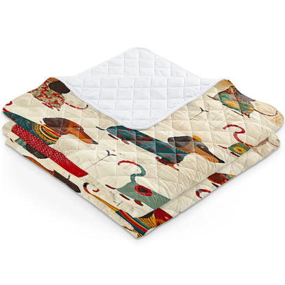 Shineful Dachshunds Quilt 3-Piece Set Charming Dachshunds