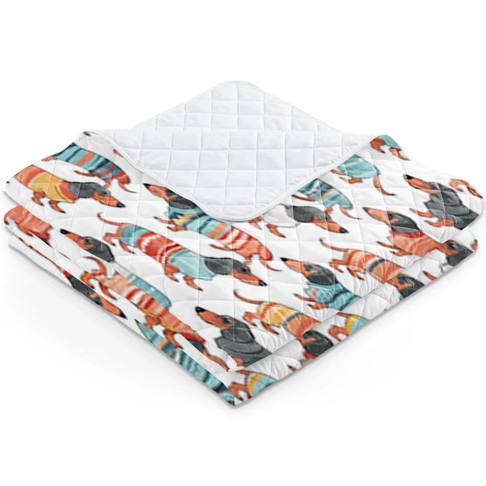 Shineful Dachshunds Quilt 3-Piece Set Cuti Dog TT01