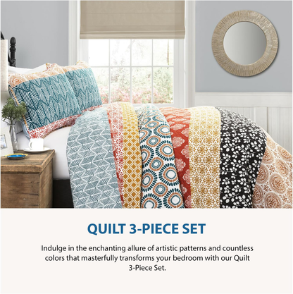 Shineful All Season Quilt 3-Piece Set Serene Butterfly Haven