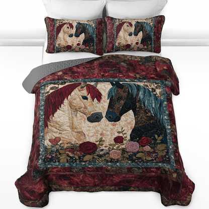 Shineful All Season Quilt 3-Piece Set - Timeless Romance Harmony