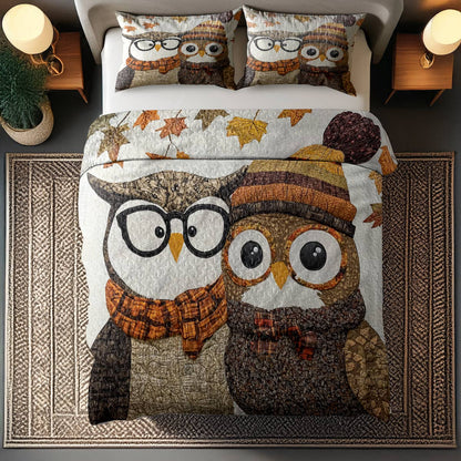 Shineful All Season Quilt 3-Piece Set - Cozy Owl Companions