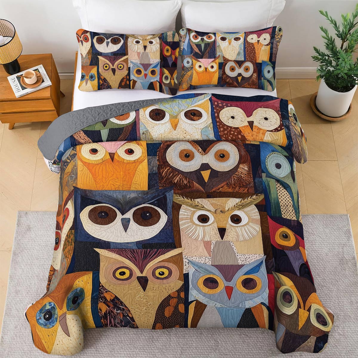 Shineful All Season Quilt 3-Piece Set - Hoots of Harmony