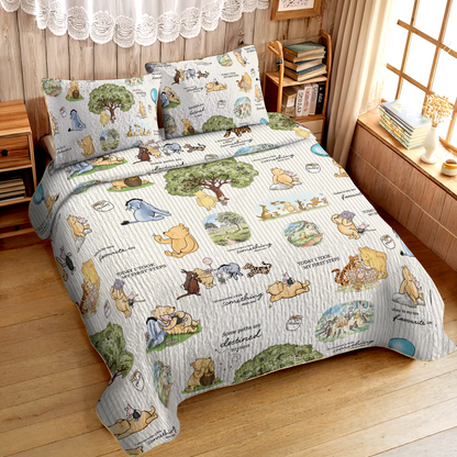 Shineful All Season Quilt 3-Piece Set Pooh Dreams