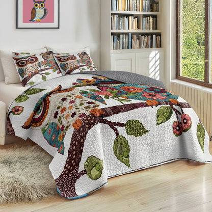 Shineful All Season Quilt 3-Piece Set - Forever Owl Love