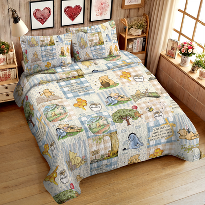 Shineful All Season Quilt 3-Piece Set Pooh Charm