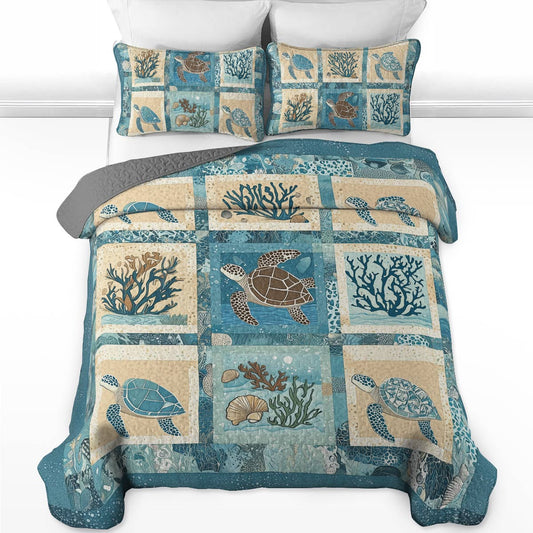 Shineful All Season Quilt 3-Piece Set - Coastal Harmony