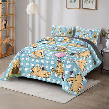 Shineful All Season Quilt 3-Piece Set Winnie the Pooh Picnic